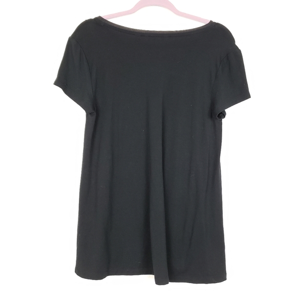H by Halston black v neck basic tee size small - Picture 4 of 4